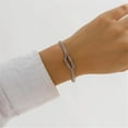 thumbnail image 4 of Gold Silver Knot Bracelets for Women Love Matching Infinity Bracelets for Friendship Dainty Snake Hand Chain Adjustable Bracelets for Women Best Friend Stainless Steel Bracelets, 4 of 12