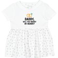 thumbnail image 3 of Inktastic Daddy Will You Marry My Mommy with Rings for Proposal Girls Baby Dress, 3 of 5