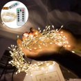 thumbnail image 2 of 3/5M 200LED Branch Tree Outdoor Silver Wire Fairy Lights Cluster String Lights for Cafe Bar Wedding Party Xmas Home Decorations, 2 of 5