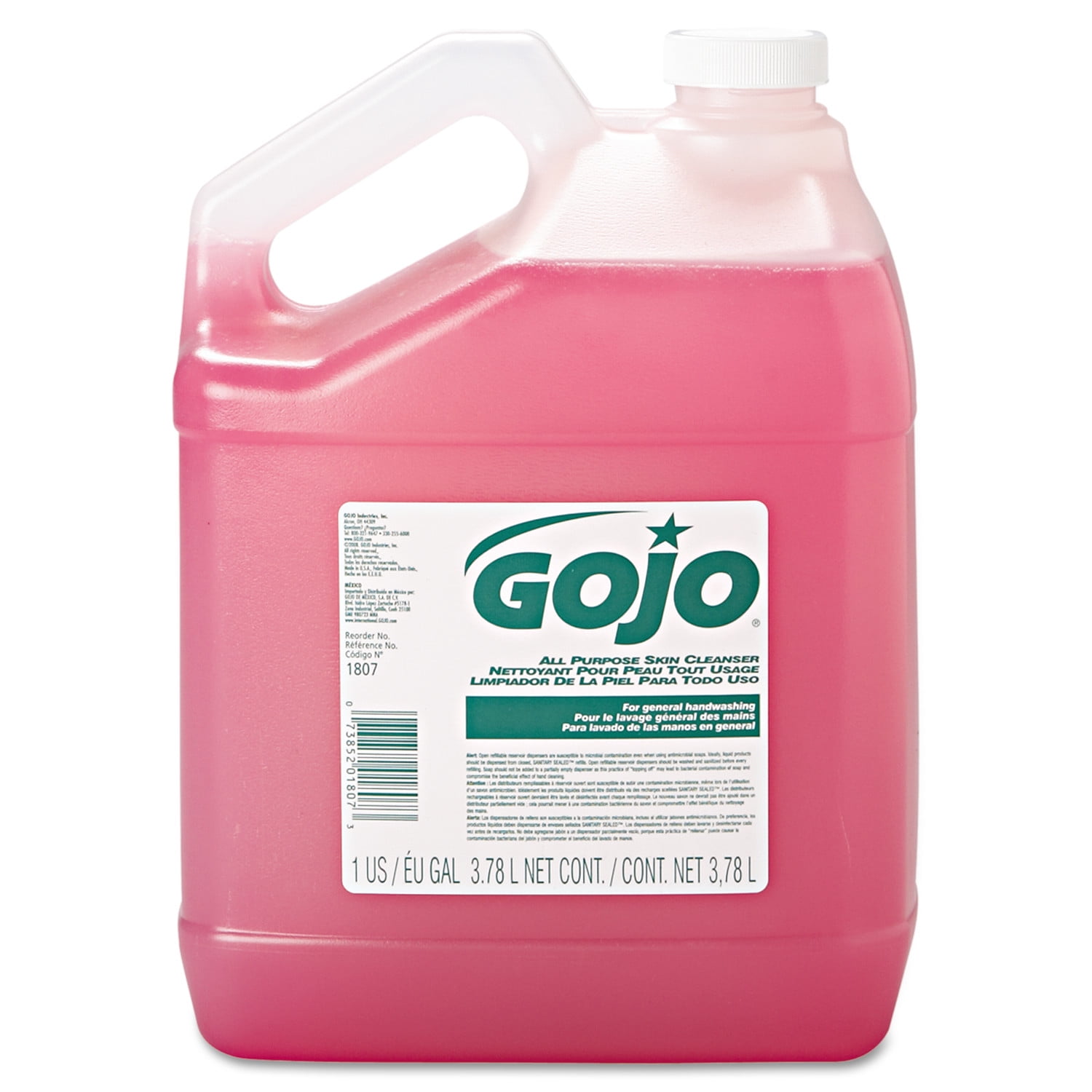 GOJO Bulk Pour AllPurpose Pink Lotion Soap, Floral, 1gal Bottle, 4
