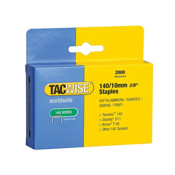 Tacwise - 140 Heavy-Duty Staples 10mm (Type T50 G) (Pack 2000)