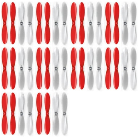 HobbyFlip Red Clear Propeller Blades Props Propellers Transparent Compatible with Ei-Hi Alien Bug S80C 10 Pack