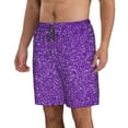 thumbnail image 2 of Pofeuu Glitter Purple Prin Men's Swim Trunks Quick Dry Bathing Suit Swimming Board Shorts Mesh Lining Beach Swimwear-X-Large, 2 of 6