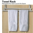 thumbnail image 3 of Tarente Porte-Serviettes Rétractable en Acier Inoxydable Double/simple Barre Étagère à Serviettes pour Chambre, 3 of 6