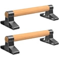 thumbnail image 1 of Barras para flexiones SELEWARE, parallettes de madera, antideslizantes, 500 libras, 1 of 6