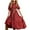 Burgundy, variant on Odeerbi Kids Dress Toddler Girls Formal Dress Prom Dress Middle Age Children Spliced Irregular Banquet Dress Gauze Dress Short Sleeve Long Skirt Orange
