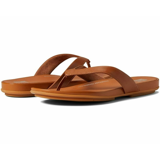 FitFlop Women's Gracie Leather Flip Flop Sandals EO8592