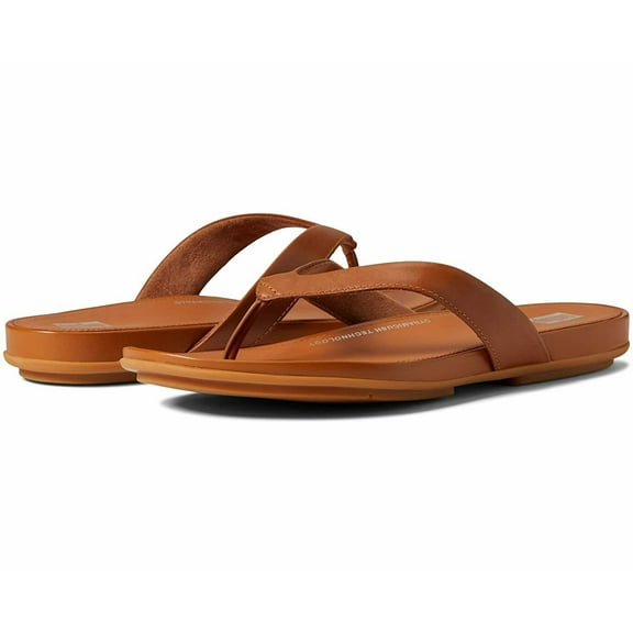 FitFlop Women's Gracie Leather Flip Flop Sandals EO8-592