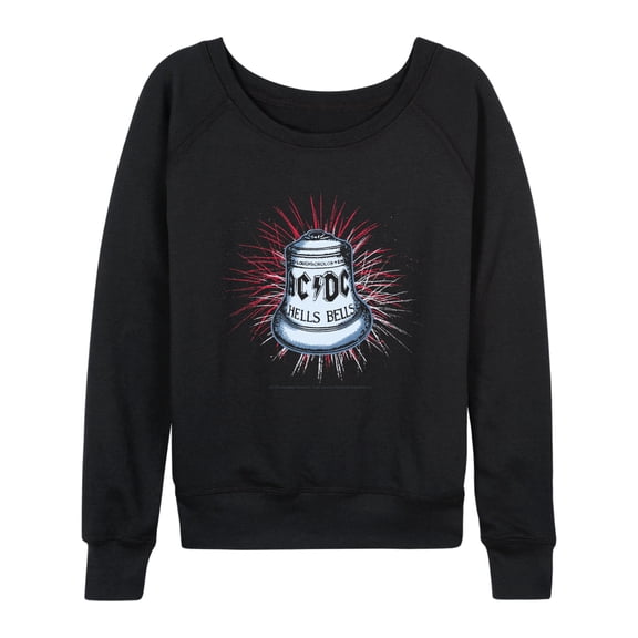 AC/DC - Hells Bells Fireworks - Women's French Terry Long Sleeve Pullover