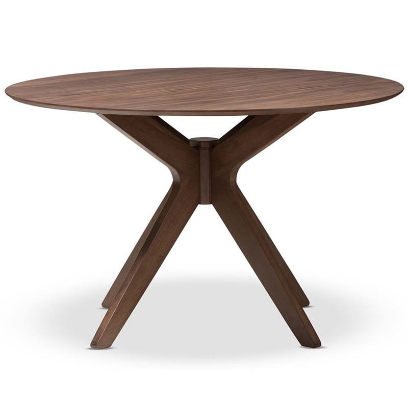 Baxton Studio Monte Round Dining Table Walmart Com Walmart Com