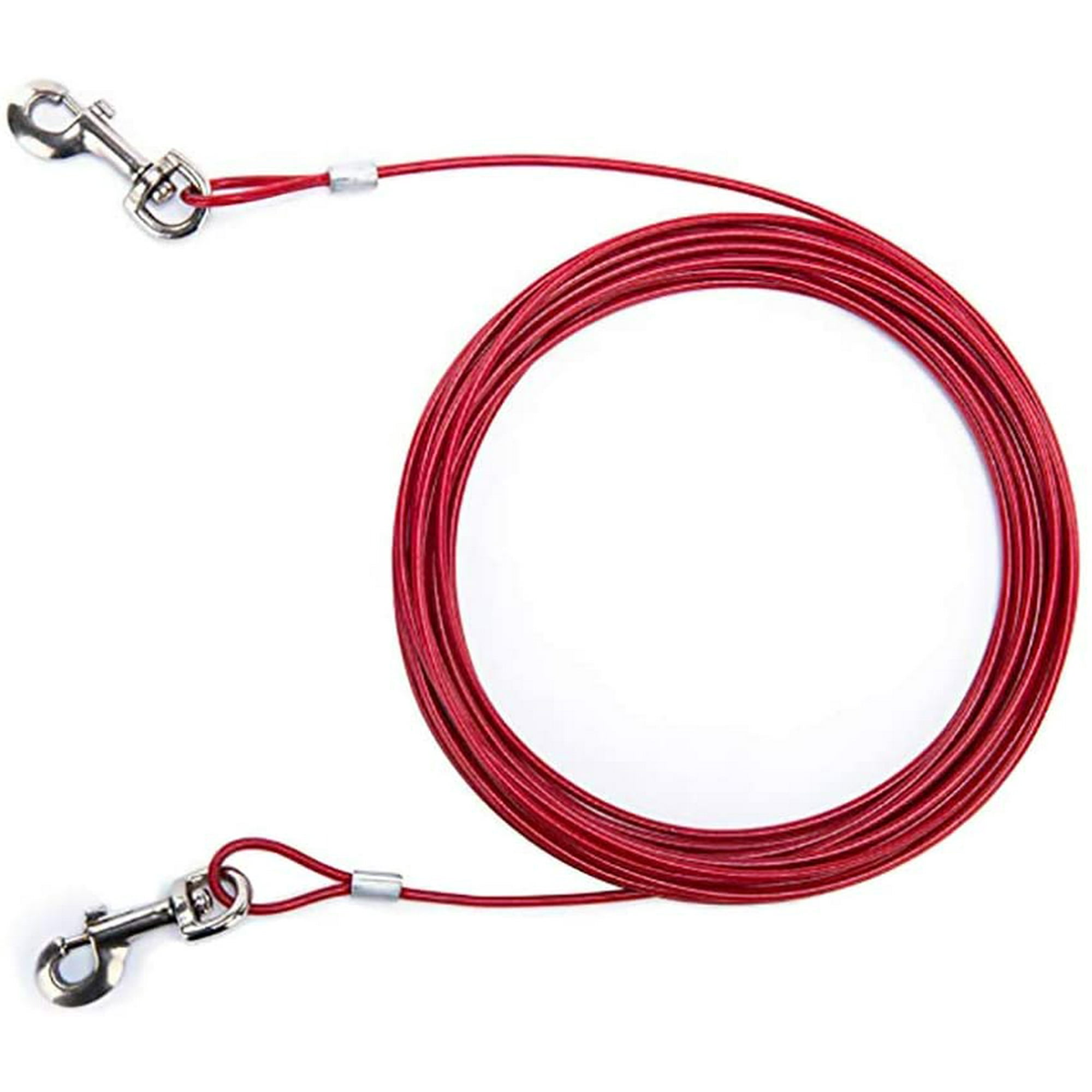 Iguohao Dog Yard Leash And Stake Reflective Tie Out Cable And Stake For Outside medium To Large Dogs Silver