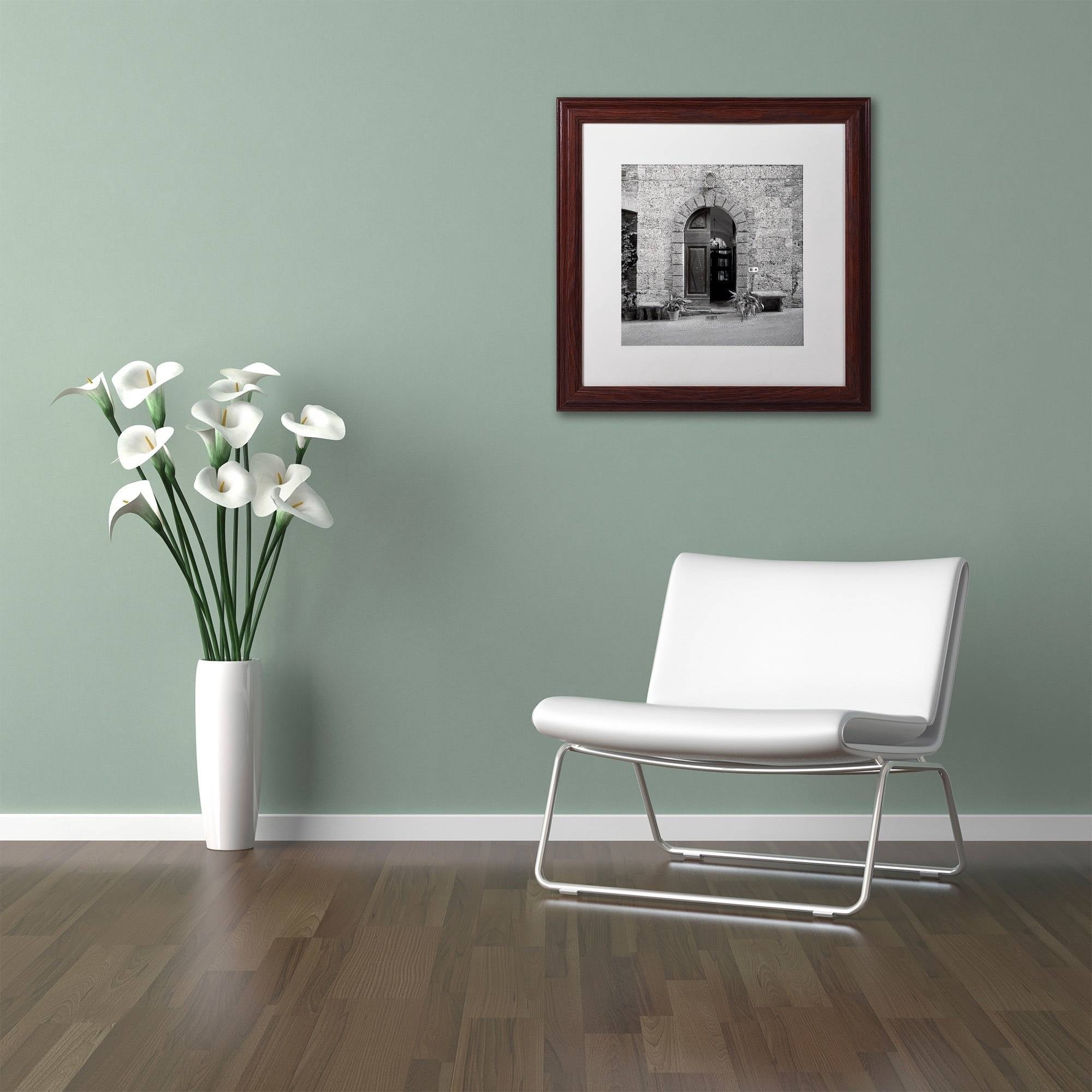 Trademark Fine Art "Tuscany I" Canvas Art by Alan Blaustein, White Matte, Wood Frame