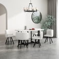 thumbnail image 5 of Modern 7 Pieces Dining Table Set, Rectangle Dining Table with 6 Chairs for Dining Room, Kitchen, 5 of 7