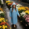 thumbnail image 3 of Heavy Duty Raincoat Waterproof Rain Jacket Thickened Windproof for Hiking Camping, 3 of 3