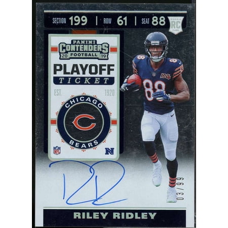 Riley Ridley Rookie 2019 Panini Contenders Playoff Ticket Autograph /99 #136A