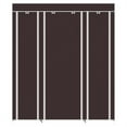 thumbnail image 3 of Goorabbit Portable Wardrobe Closet Clothing Organizer with Dustproof Non-Woven Fabric Closet Storage Organizer for Bedroom With 12 Shelves and 1 Clothes Hanging Rail,(150*45*175cm)-Dark Brown, 3 of 12