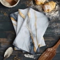 thumbnail image 6 of Gray Marble Kitchen Towels Set of 4, Water Absorbent Dish Towel, Modern Ink Painting Art Abstract Decorative Hand Towels - Quick Drying Cloth for Cooking Baking, 18x28 Inch, 6 of 8