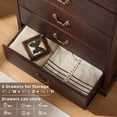 thumbnail image 3 of Joaxswe 6 Drawers Dresser Chests for Bedroom, Wood Chset of Drawers, Dressers Organizer for Bedroom, Living Room,Hallway, Walnut, 3 of 7