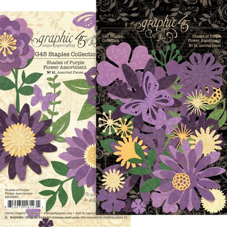 UPC: 0810070161231 | Graphic 45 Staples Flower Assortment-Shades Of Purple