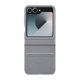 thumbnail image 5 of Funda protectora para teléfono SAMSUNG Galaxy Z Flip 6 Kindsuit con acabado similar al cuero Protector de bisagra Forro interior suave Versión de EE. UU. EF-VF741PJEGUS Gris, 5 of 6