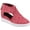Pink, variant on Journee Womens Seena Round Toe Back Heel Zip Wedge Sneakers