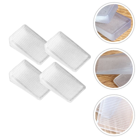 Soimiss 12Pcs White Furniture Shims for Home Use with Strong Grip and No Odor Material