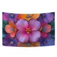 thumbnail image 6 of Yayeee Tapestry Wall Hanging for Bedroom 90" x 60" Living Room Home Wall Art Decor, Large Purple Flowers, 6 of 7
