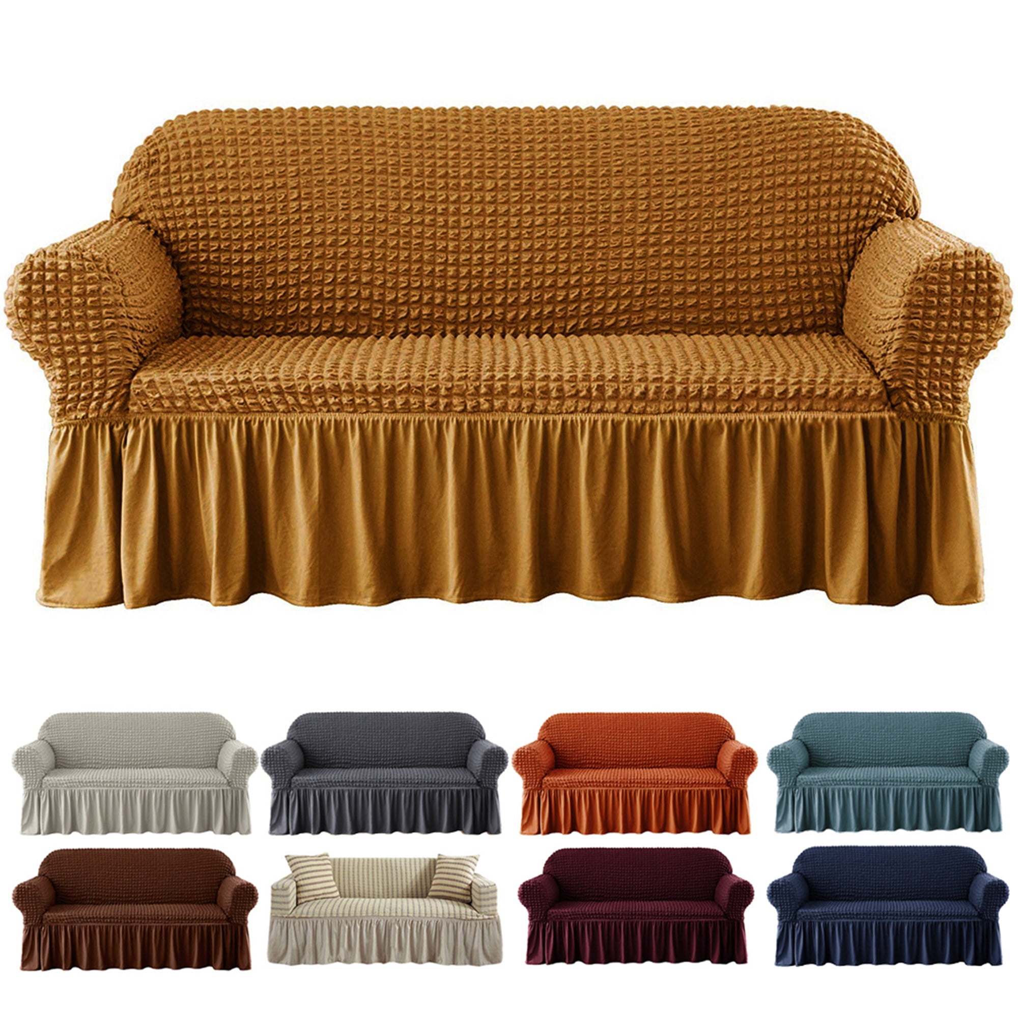 ANMINY Stretchy Slipcovers Lattice Sofa Covers AllInclusive Pleated