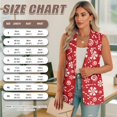 thumbnail image 7 of Uorisanigo Candy Cane Print Vests for Women Sleevless Open Front with Pockets Blazer Vest for Women Fashion V Neck Blazers Suit Vests Top Dressy Size M, 7 of 7
