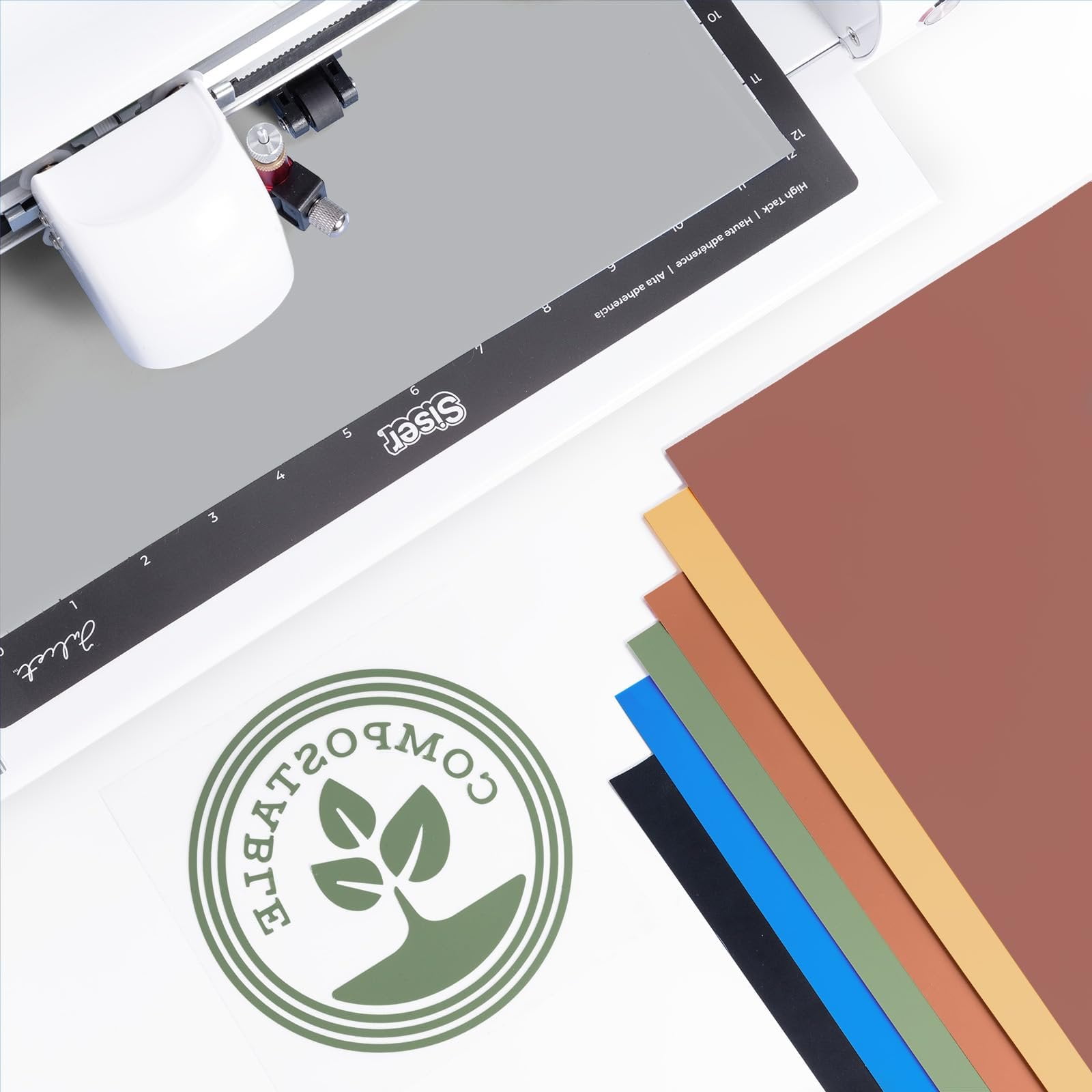 Siser PureHT 19.66" x 3FT Roll Black - Compostable Heat Transfer Material, Compatible with Siser, Cricut, Silhouette and Other Professional/Craft Cutters - CPSIA Certified