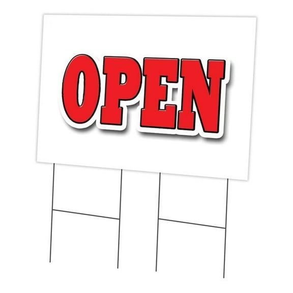 24 x 36 in. Open Yard Sign & Stake