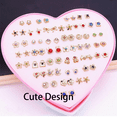 thumbnail image 3 of Designice 36Pcs Earrings Set, Cute Stud Earrings Collection, Versatile Ear Stud Earrings Set, 3 of 5