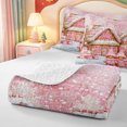 thumbnail image 4 of Manfei Christmas Vintage Winter Snow Bed Spread Queen,Boho Santa Claus Queen Coverlet Set,3 Pieces,1 Quilt and 2 Pillowcases, 4 of 7