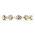thumbnail image 2 of 4/9 Ct Round Cut Lab Created Moissanite Diamond Five Stone Engagement Wedding Band Ring In 10K Solid Yellow Gold(G-H Color,VVS1 Clarity,0.45 Cttw)-7, 2 of 8