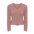 thumbnail image 3 of yunLCZ Casual Tops Everyday Low Price V Neck Long Sleeved T Shirt Loose Button Top Everyday wear simple women's T-shirts, 3 of 7