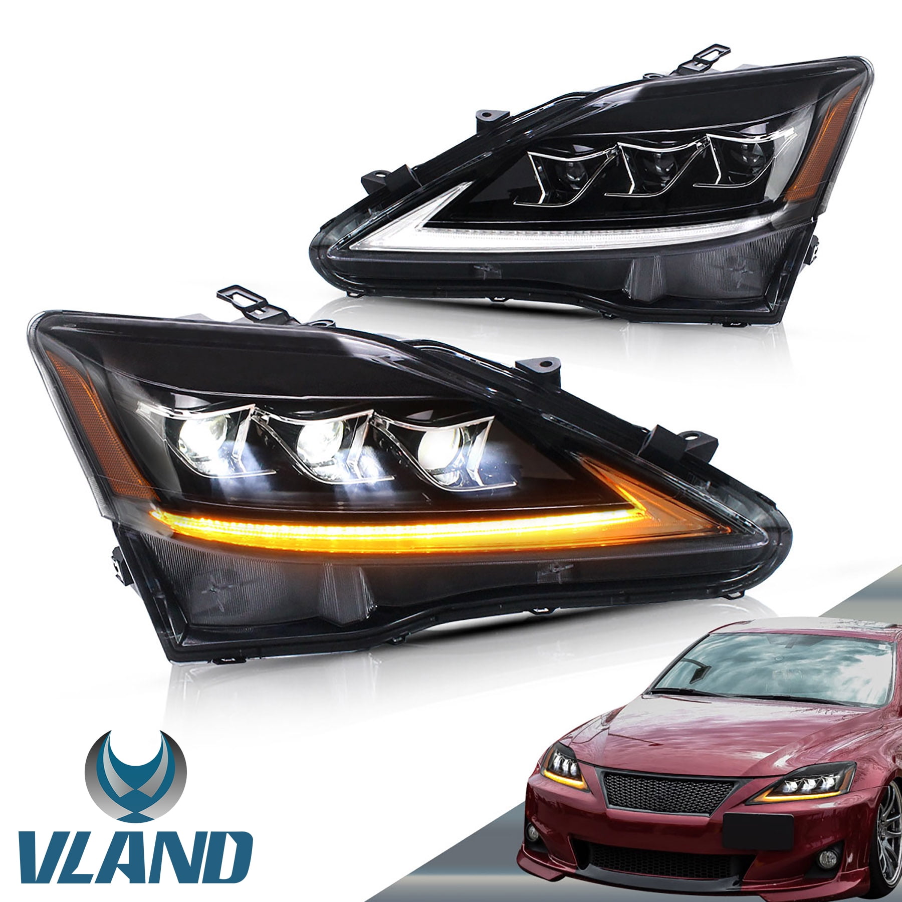 VLAND LED Projector Headlights for Lexus IS250 IS350 20062012 IS200d