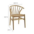 thumbnail image 3 of Modway Flourish 18.5" Spindle Wooden Dining Side Chair in Natural (Set of 2), 3 of 8