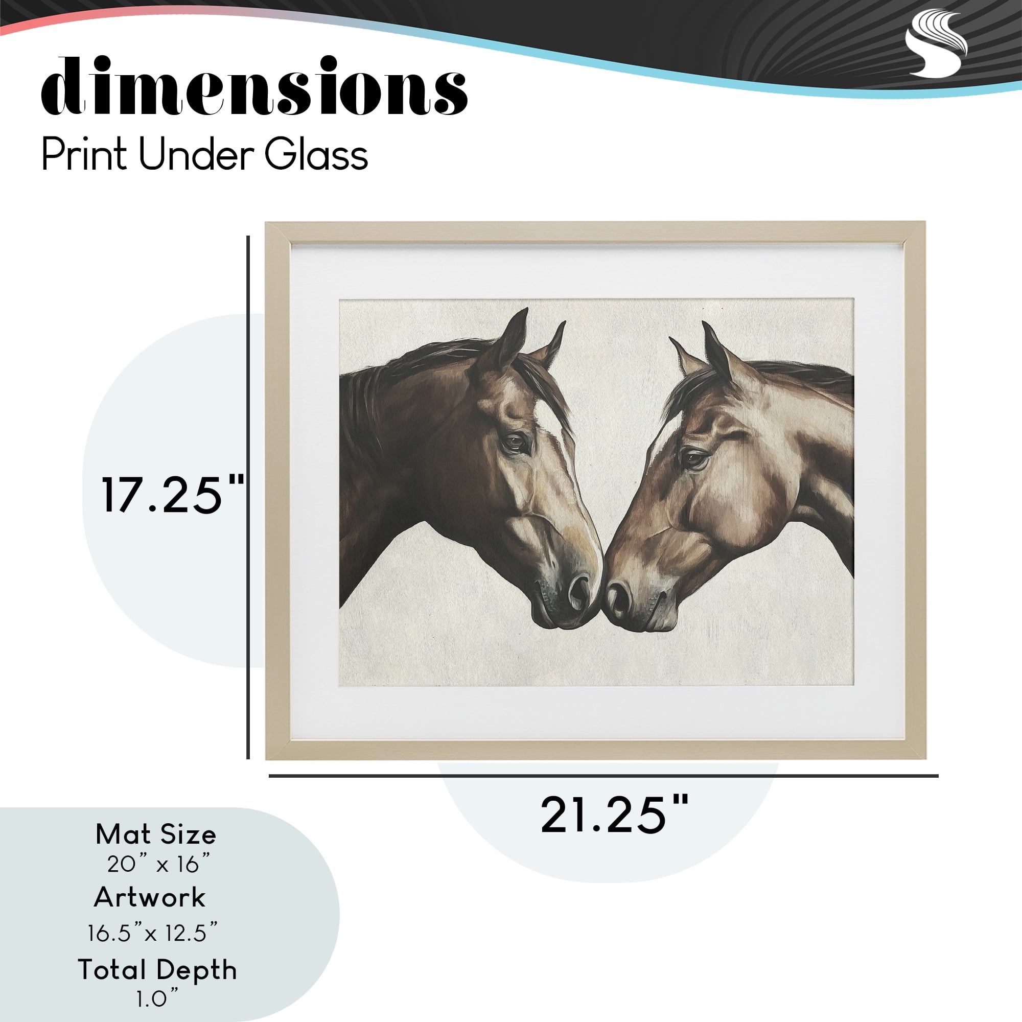 Stupell Industries Equine Companions Pair Birch Framed Print Under Glass, design by Svetlana Aleynikova