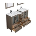 thumbnail image 4 of Vanity Art 60" Double Sink Freestanding Bathroom Vanity Set with Ceramic Top and Mirror, 4 of 9