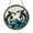 Acrylic 3.5 Inch, variant on Fantasy Orca Whale Stained Glass Style Suncatcher, Ocean Wildlife Decorative Window Hanging Art, Coastal Glass Panel Decor, Nature Inspired Home Accent