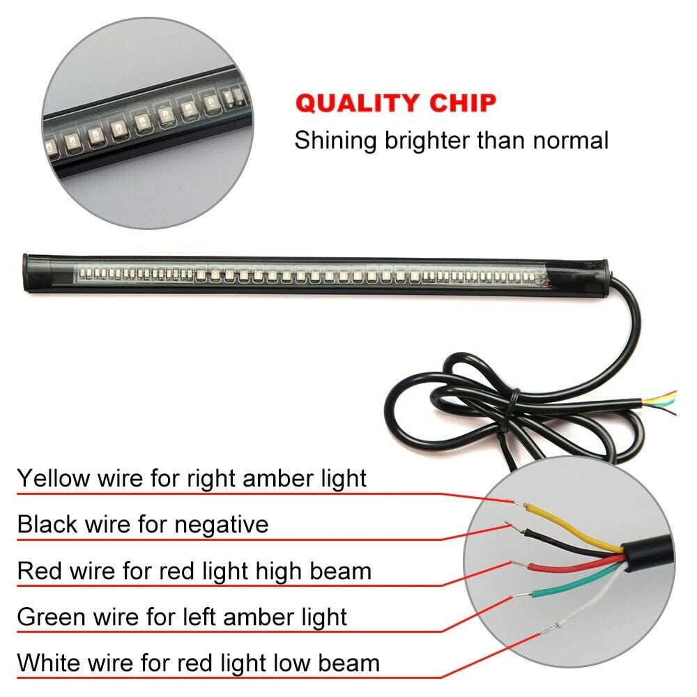 ??Motorcycle LED License Brake Tail Light Turn Signals for Bobber Cafe Racer ATV