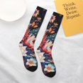 thumbnail image 5 of Cauagu Colorful Flower Peacock Print Women's Men's Ankle Socks 1-pack Casual Athletic Socks for Unisex Adult Moisture-Wicking Socks for Daily Wear/Running/Sport, 5 of 8