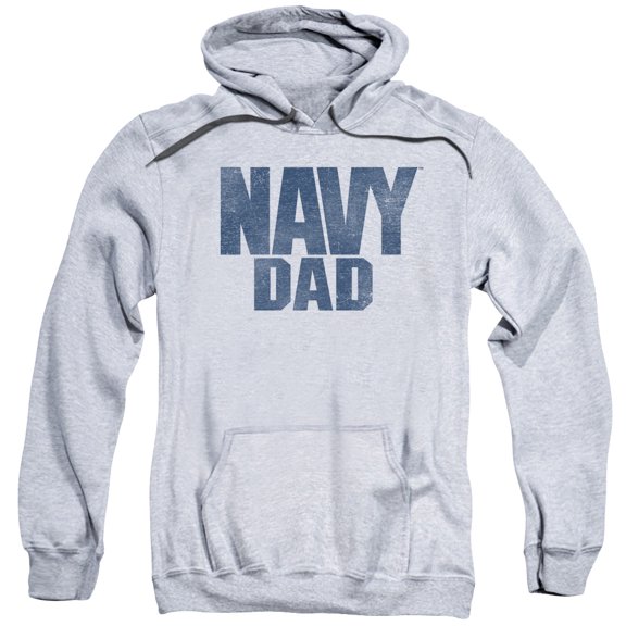 Navy Navy Dad Adult Pullover Hoodie Sweatshirt Athletic Heather