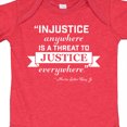 thumbnail image 3 of Inktastic Injustice Anywhere is a Threat to Justice Everywhere- Martin Luther King Jr. Boys or Girls Baby Bodysuit, 3 of 4