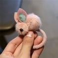 thumbnail image 4 of Meidiya 4 Pcs/Set Stuffed Rabbit Style Hair Bands Hair Barrettes Hair Scrunchies Set Hair Elastics Ties Ropes Felt Plush Bunny Ponytail Holders for Children Girls, 4 of 8