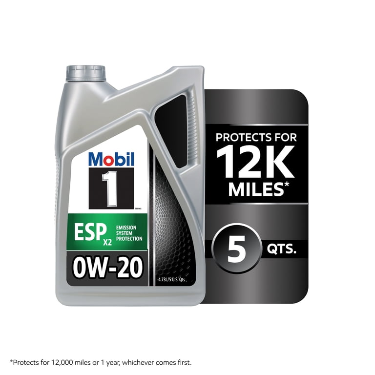 Mobil 1 ESP X2 Full Synthetic Motor Oil 0W-20, 5 Quart - Walmart.com Mobil 1 ESP X2 Full Synthetic Motor Oil 0W-20, 5 Quart - Walmart.com