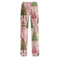 thumbnail image 4 of Women's Casual Fashion Christmas Pajama Pants, Long Sleepwear Trousers for Sports and Home Use, Comfortable and Soft Material for Nightwear and Lounging,Hot Pink,L, 4 of 6
