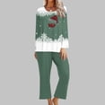 thumbnail image 2 of Pajamas Sets for Women Christmas Print Sleepwear Casual Long Sleeve Tops with Long Pants Two Piece Pjs Sets Fall Loungewear, 2 of 4
