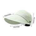 thumbnail image 3 of uvwlwu Wide Brim Sun Visor Hat for Women Adjustable UPF Protective Empty Top Design Summer Beach Outdoor Activities(Khaki), 3 of 4