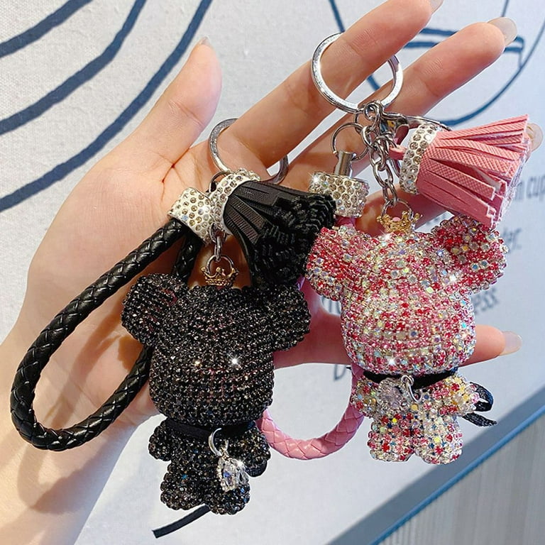 Designer Bear Puppy Keychain With Fur Ball Pendant Luxury Bag Charm For Men  And Women Trendy Fashion Accessory With Number Plate And Creative Design  From Vipsalemax11, $17.39